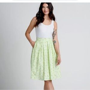 ModCloth Imagine The Possibilities Neon Gingham Skirt 2 NWT